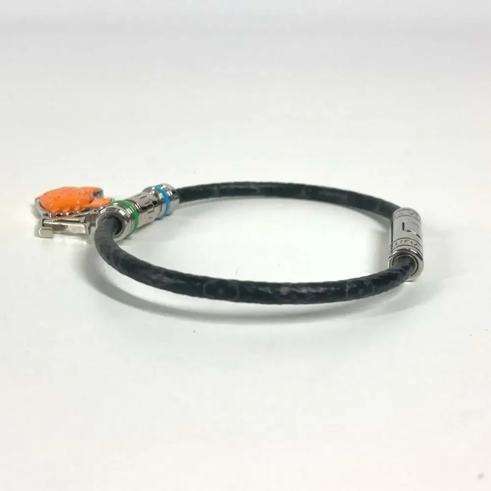 LOUIS VUITTON Black Monogram Canvas Charm Bracelet - Picture 4 of 8
